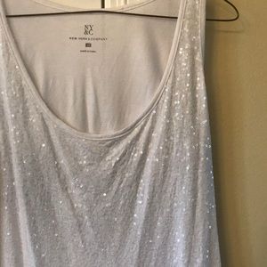 White sequin tank